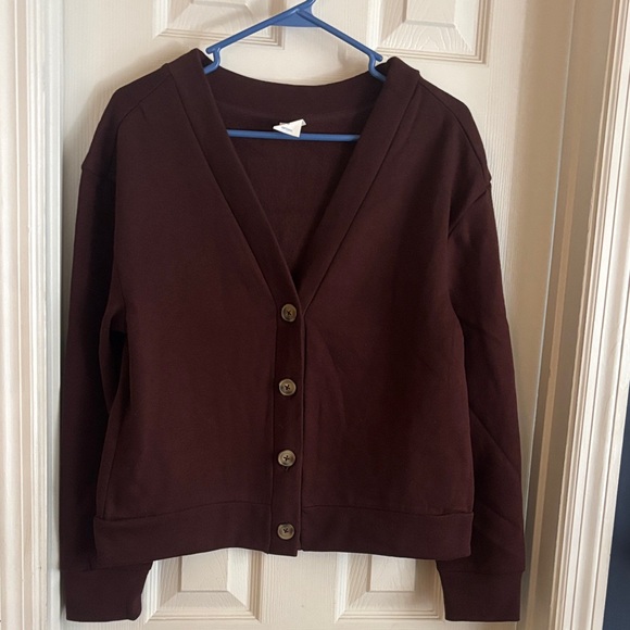 Women's Brown Cardigan Sweater - Picture 1 of 5